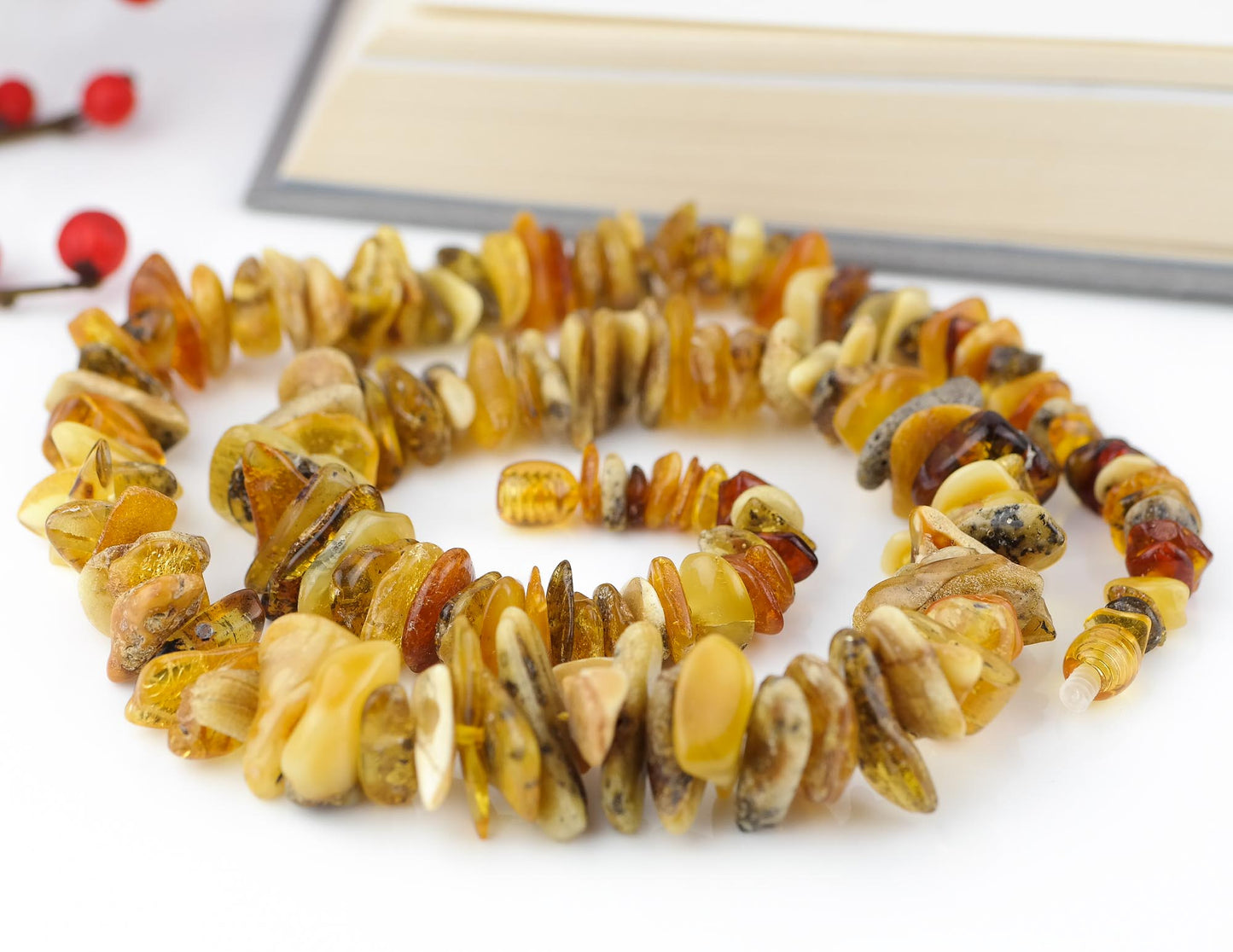 Statement Baltic amber necklace for men and women