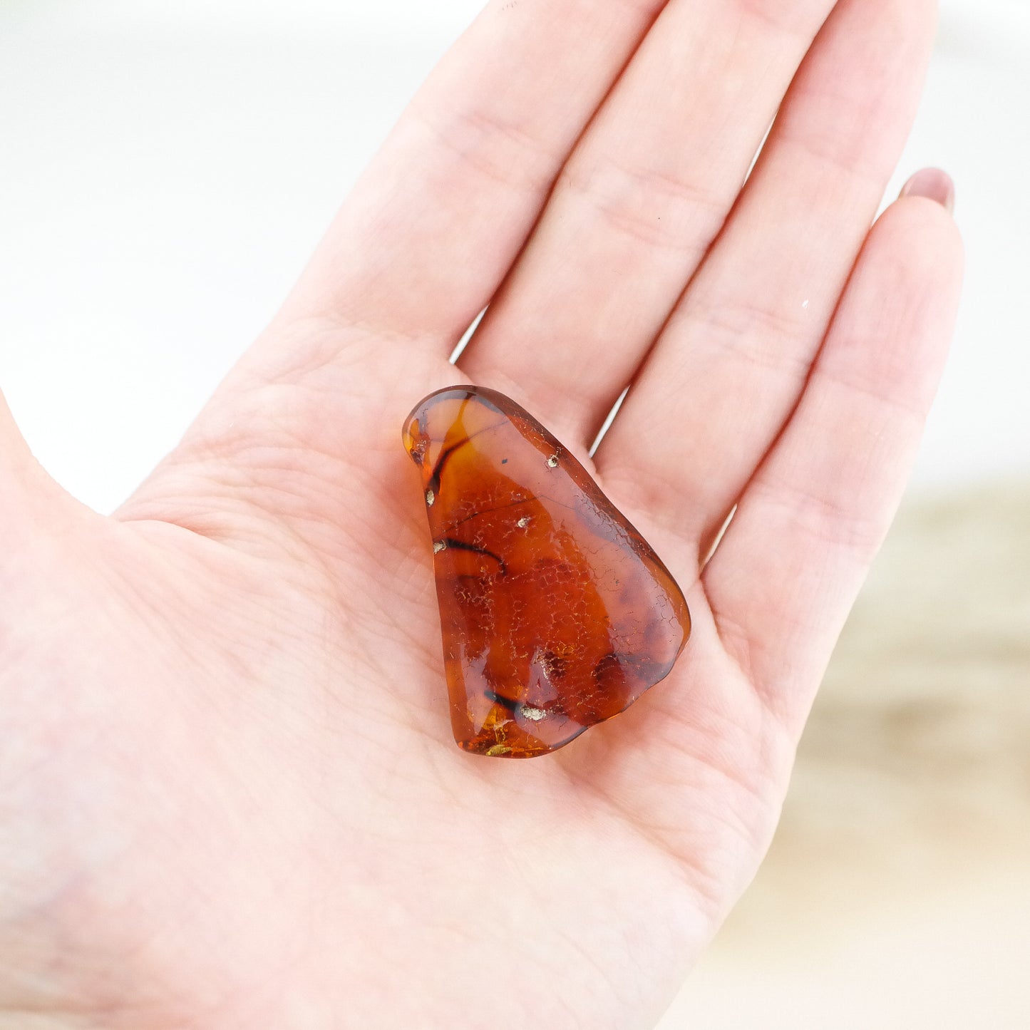Natural Baltic amber stone