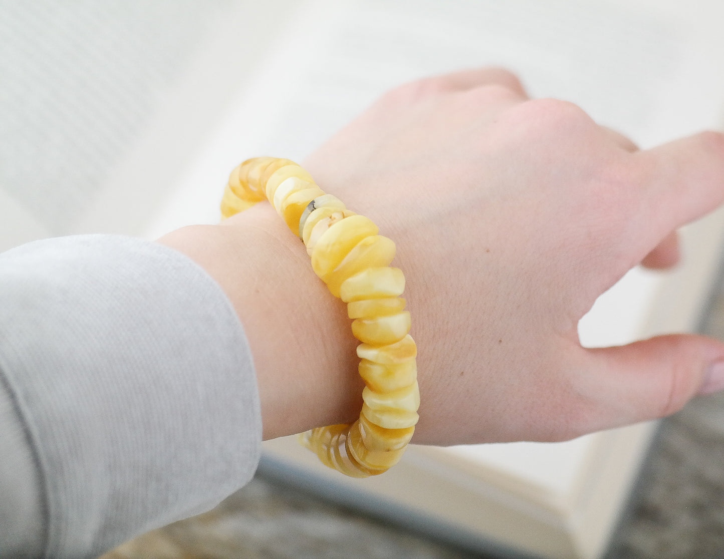 Beautiful butterscotch amber bracelet for women