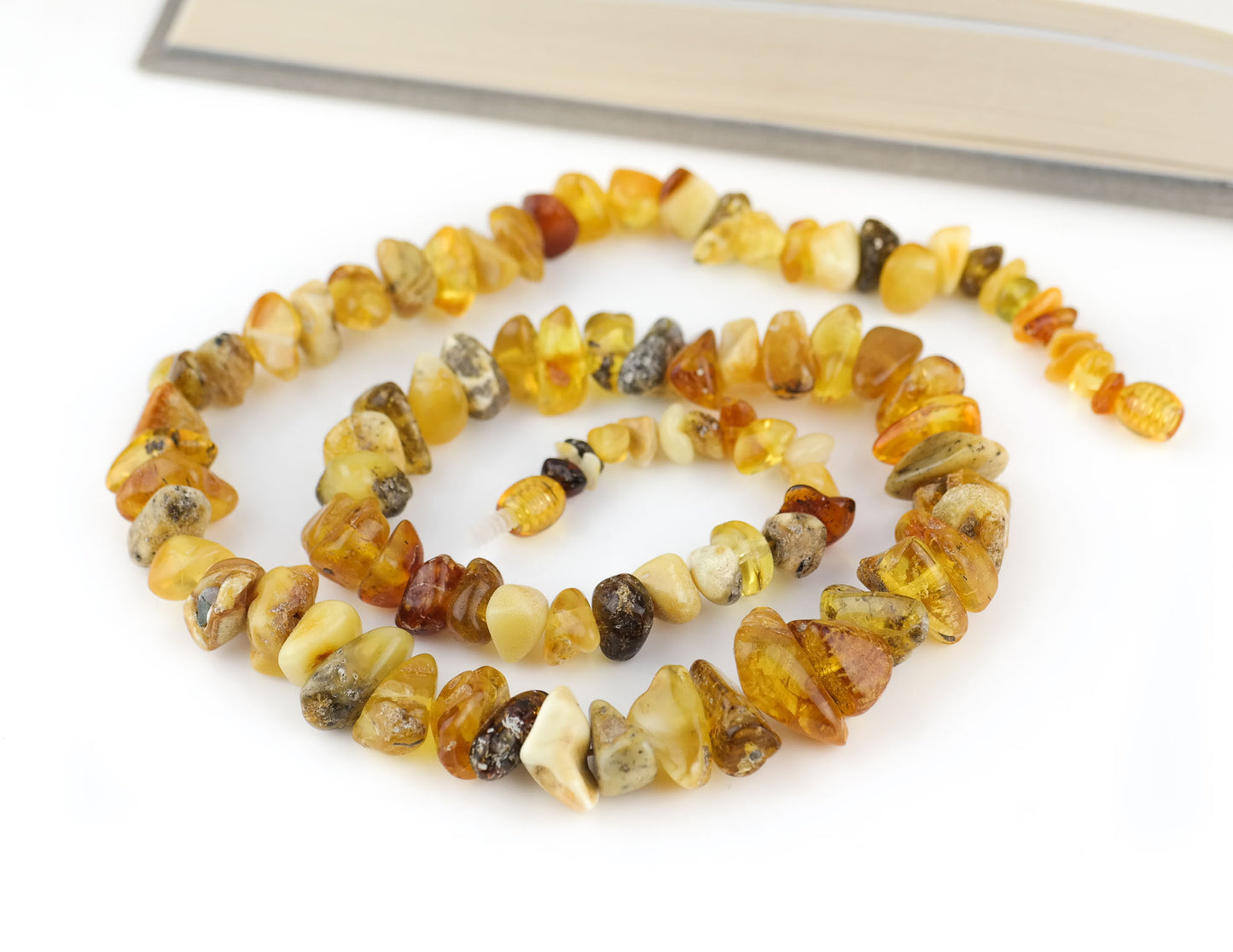Baltic amber necklace from chip style beads