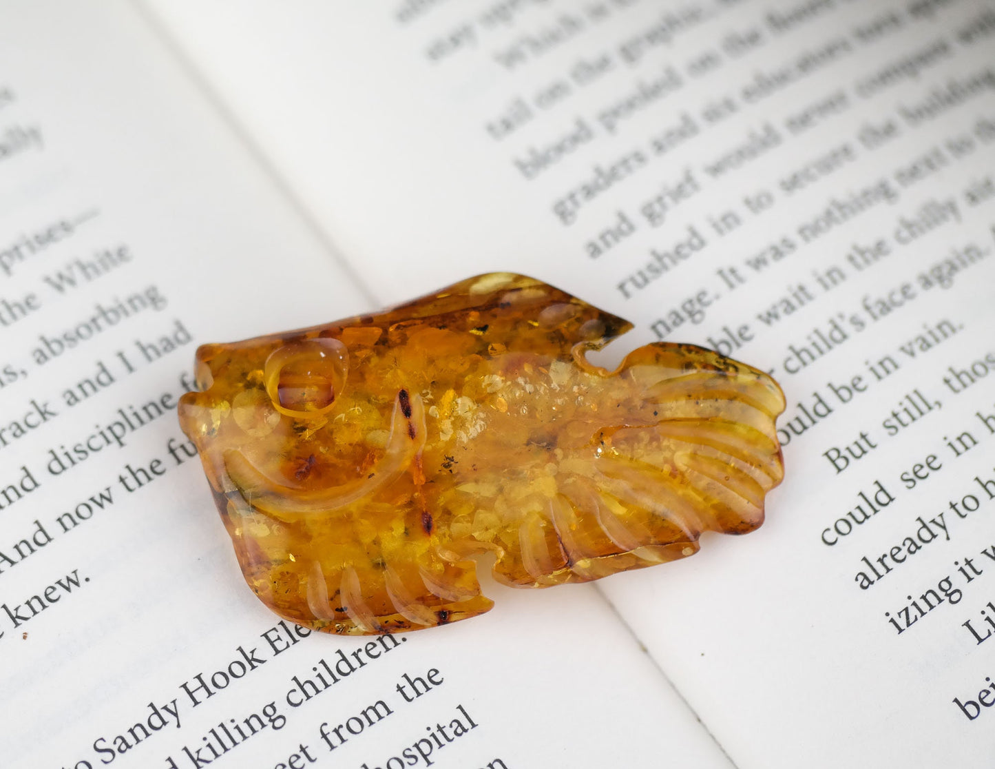 Hand carved fish figurine