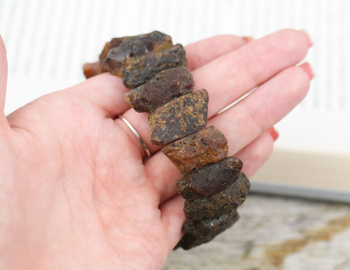 Natural raw amber bracelet