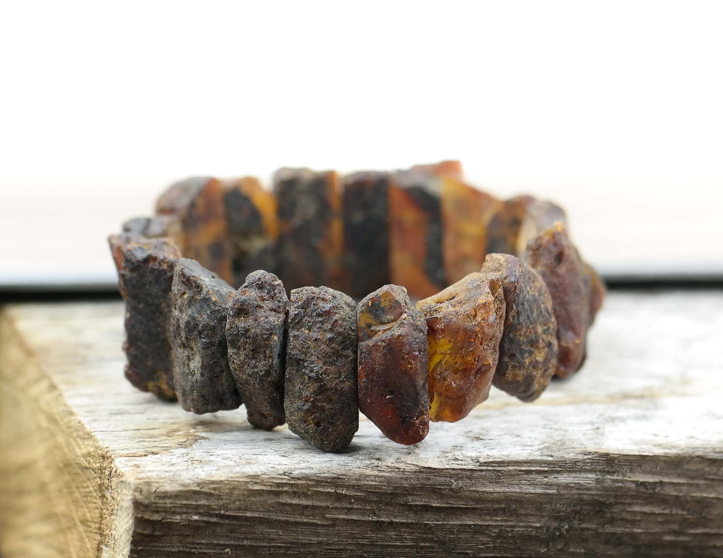 Natural raw amber bracelet