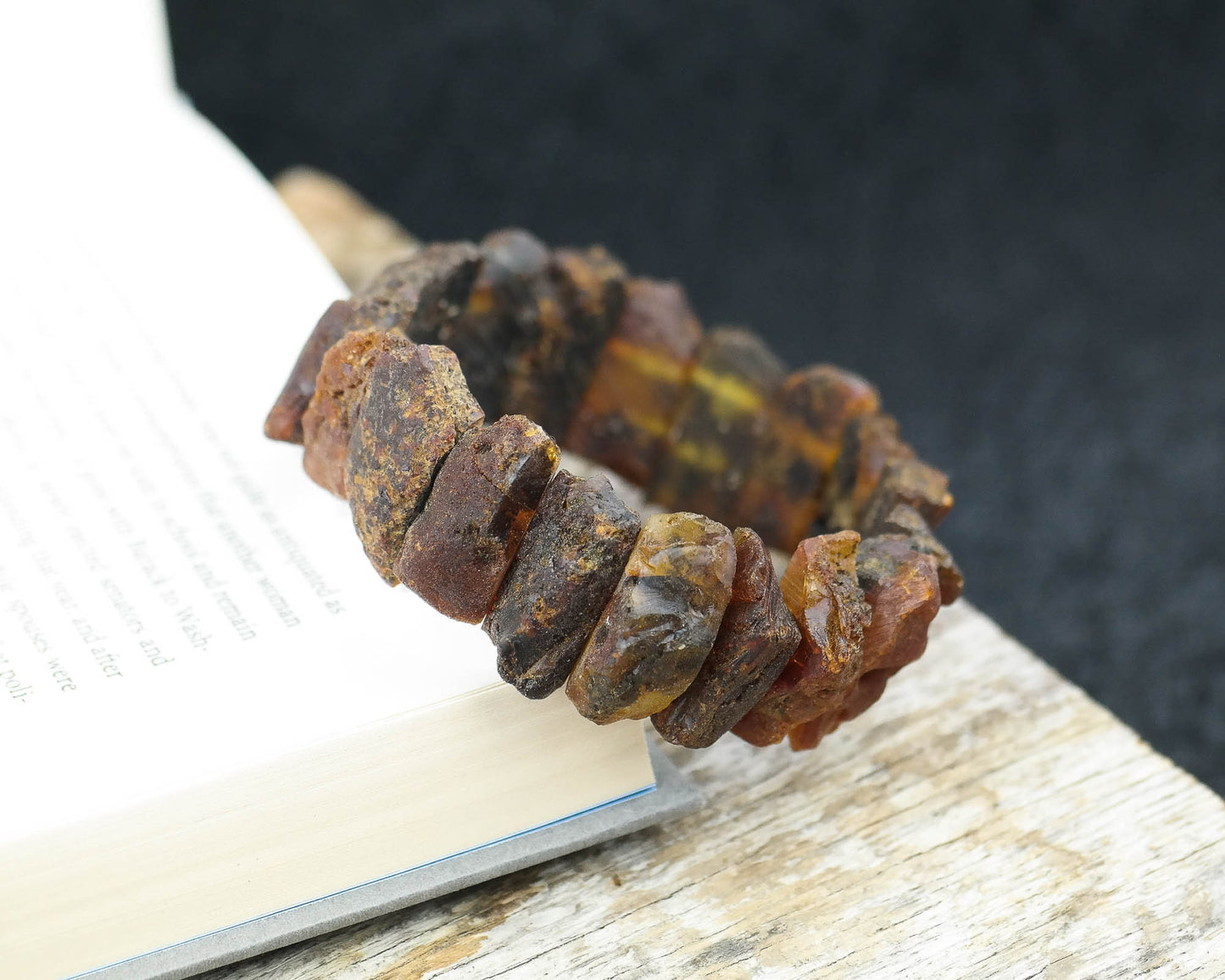 Natural raw amber bracelet