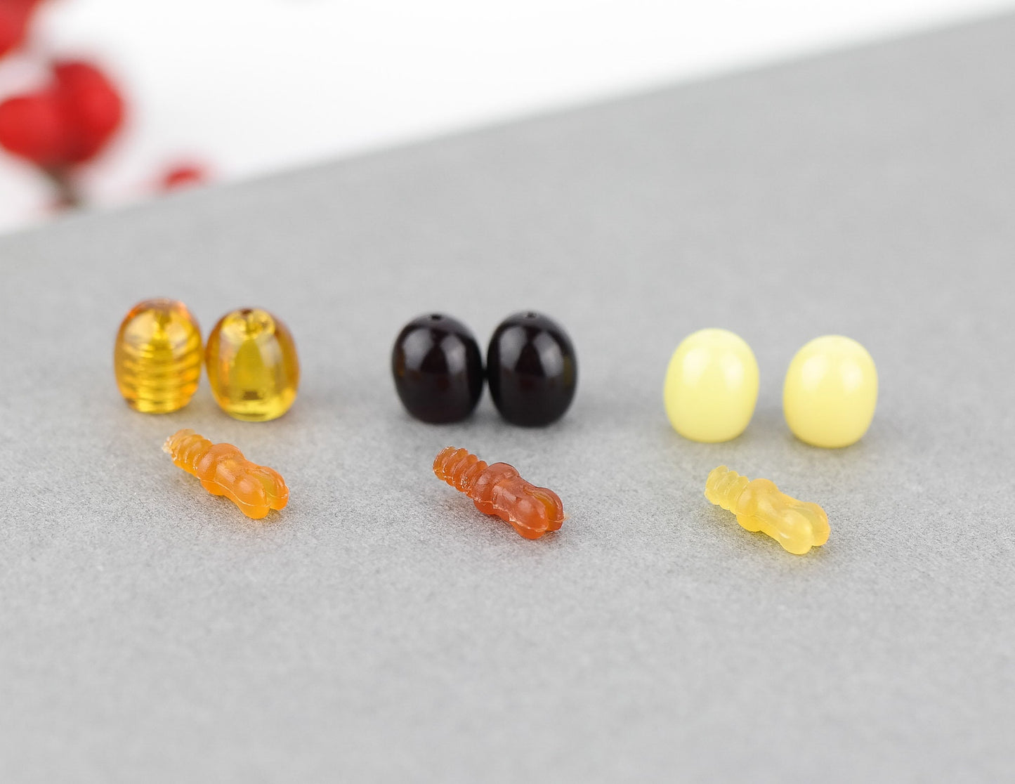 Polished resin pull out clasps for jewellery making