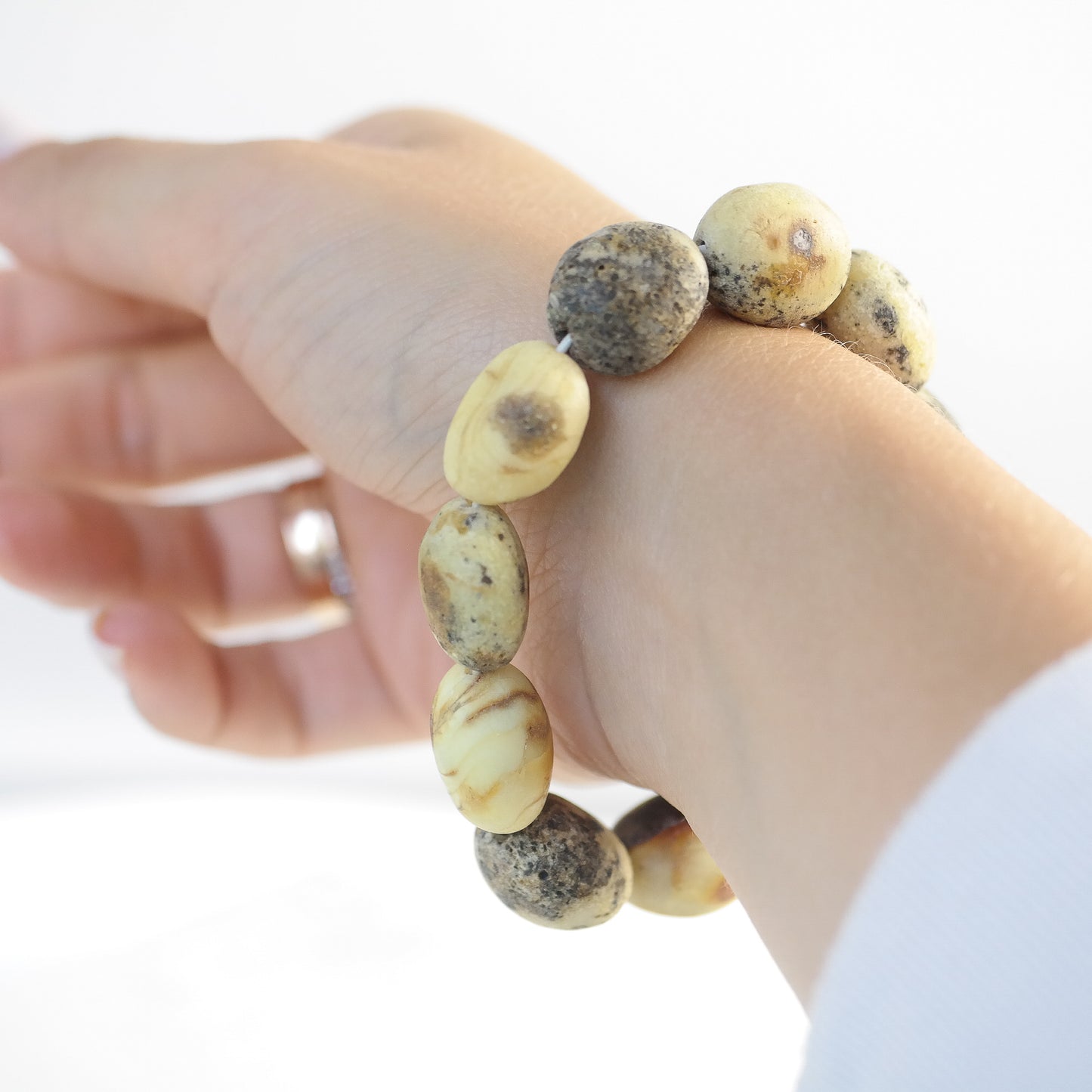 Unique natural Baltic amber bracelet for women