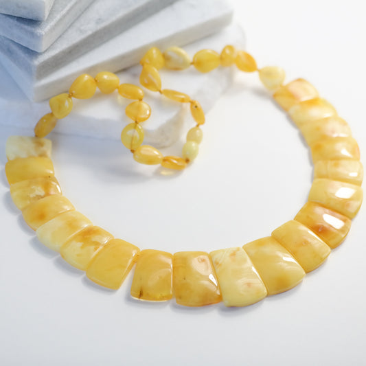 Beautiful butterscotch amber statement necklace for women