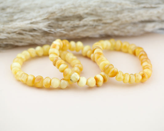 Natural amber bracelets for kids