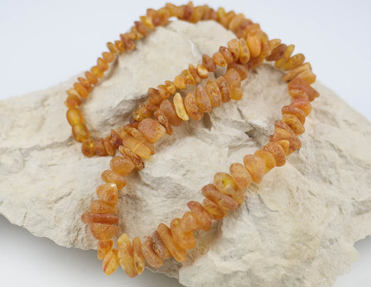 Beautiful honey amber necklace from chip style beads