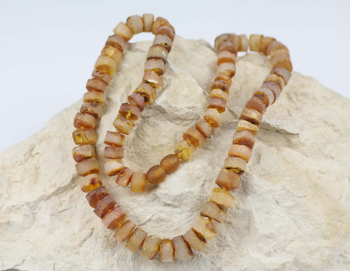 Raw honey amber necklace