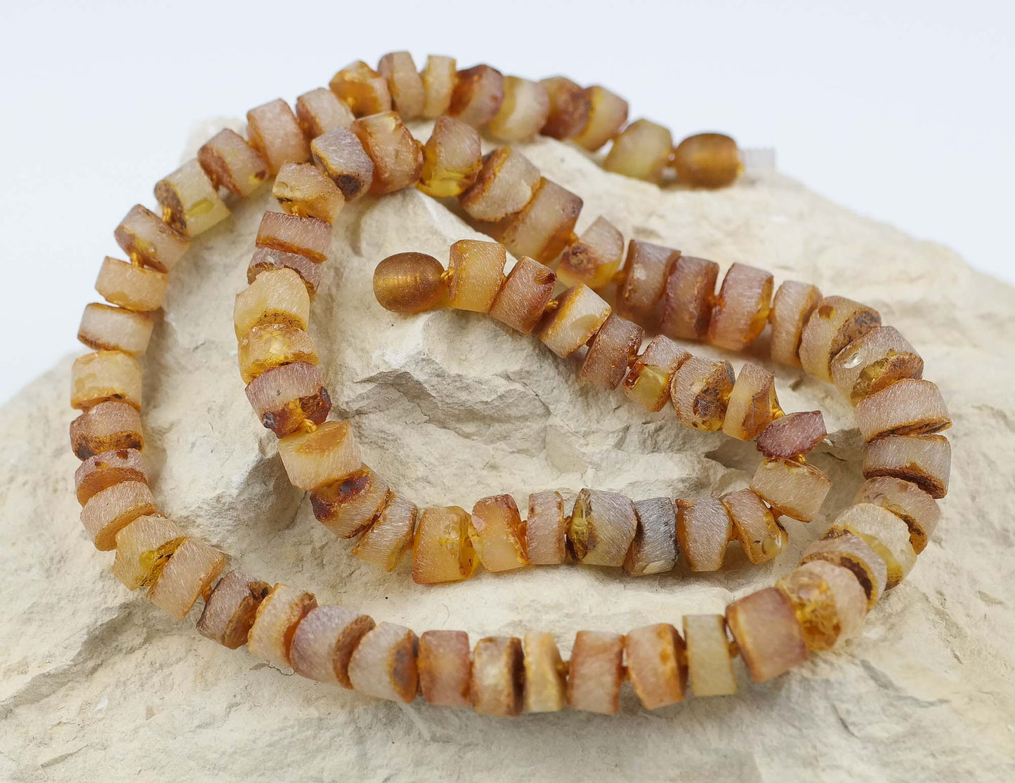 Raw honey amber necklace