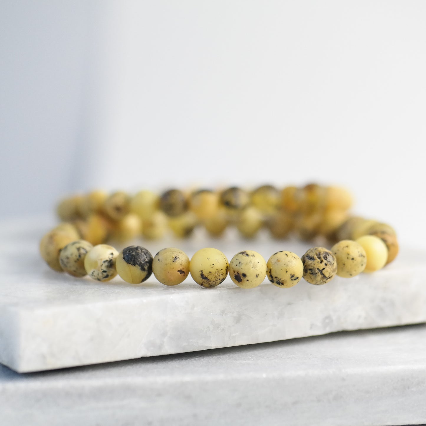 Green butterscotch natural Baltic amber bracelets