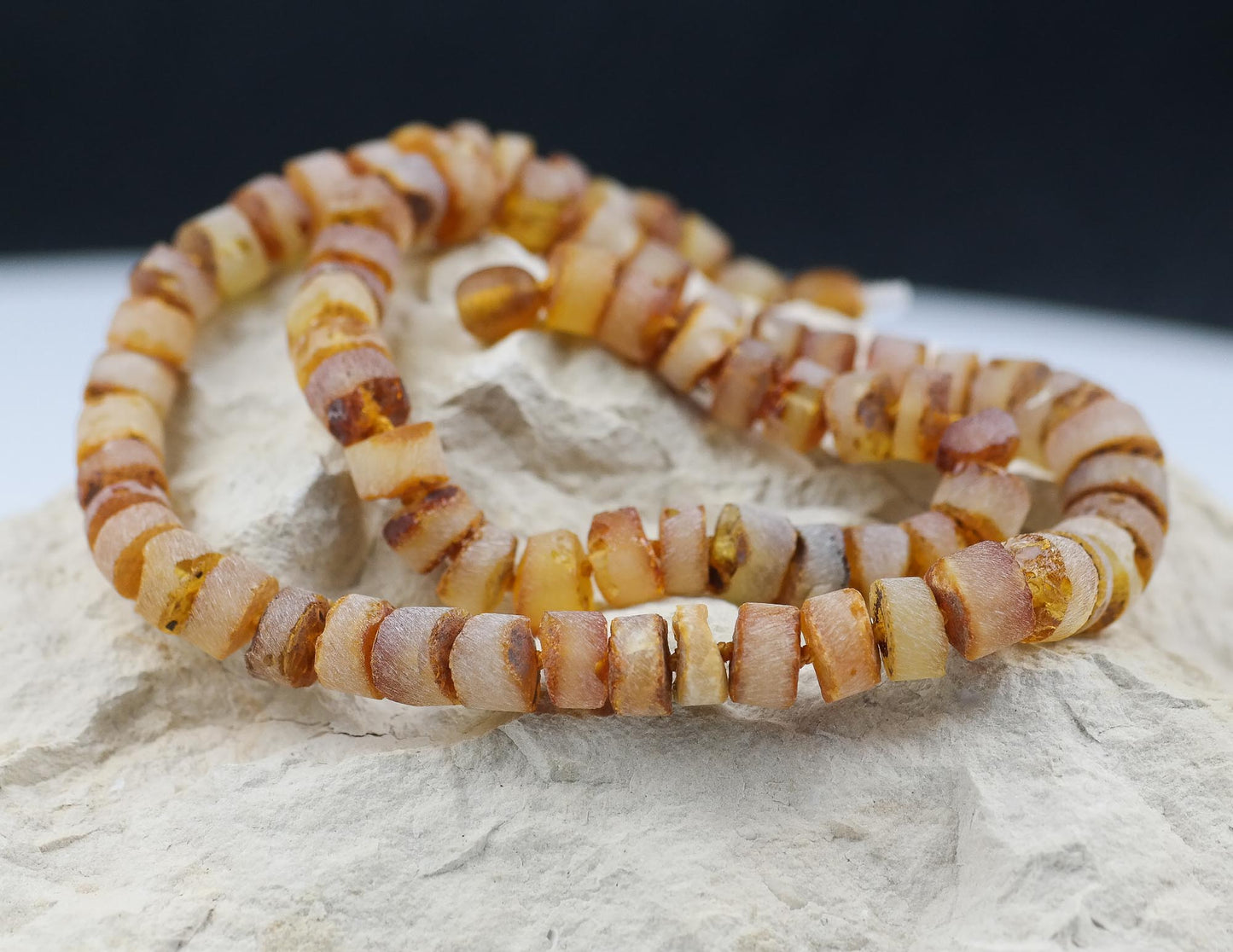 Raw honey amber necklace