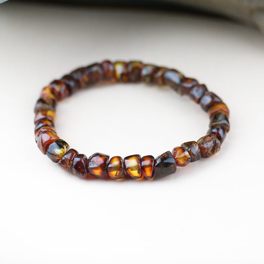 Beautiful cognac amber bracelet for men and women