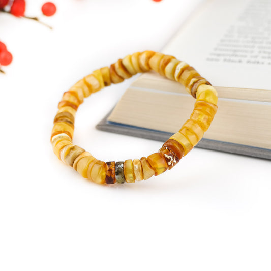 Natural amber bracelet from butterscotch beads