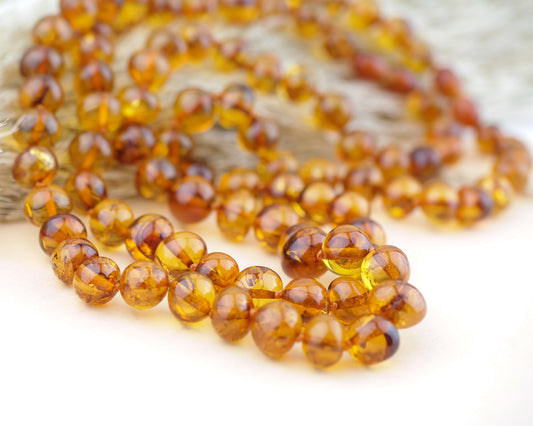 Stunning amber necklace from large baroque beads