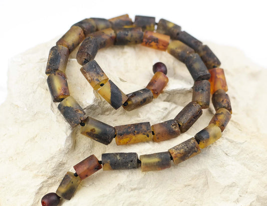 Raw amber necklace for men