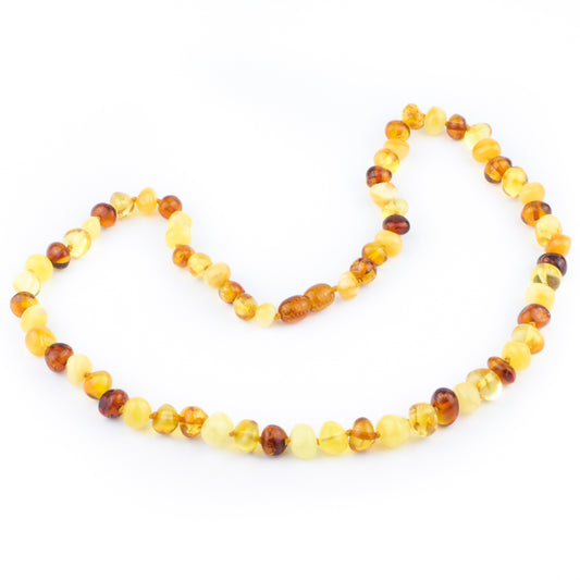 Baltic amber necklace from large baroque beads