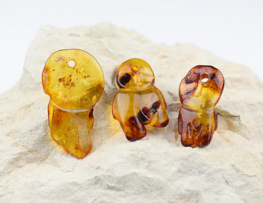 Amber treasure inspired figurines from natural amber