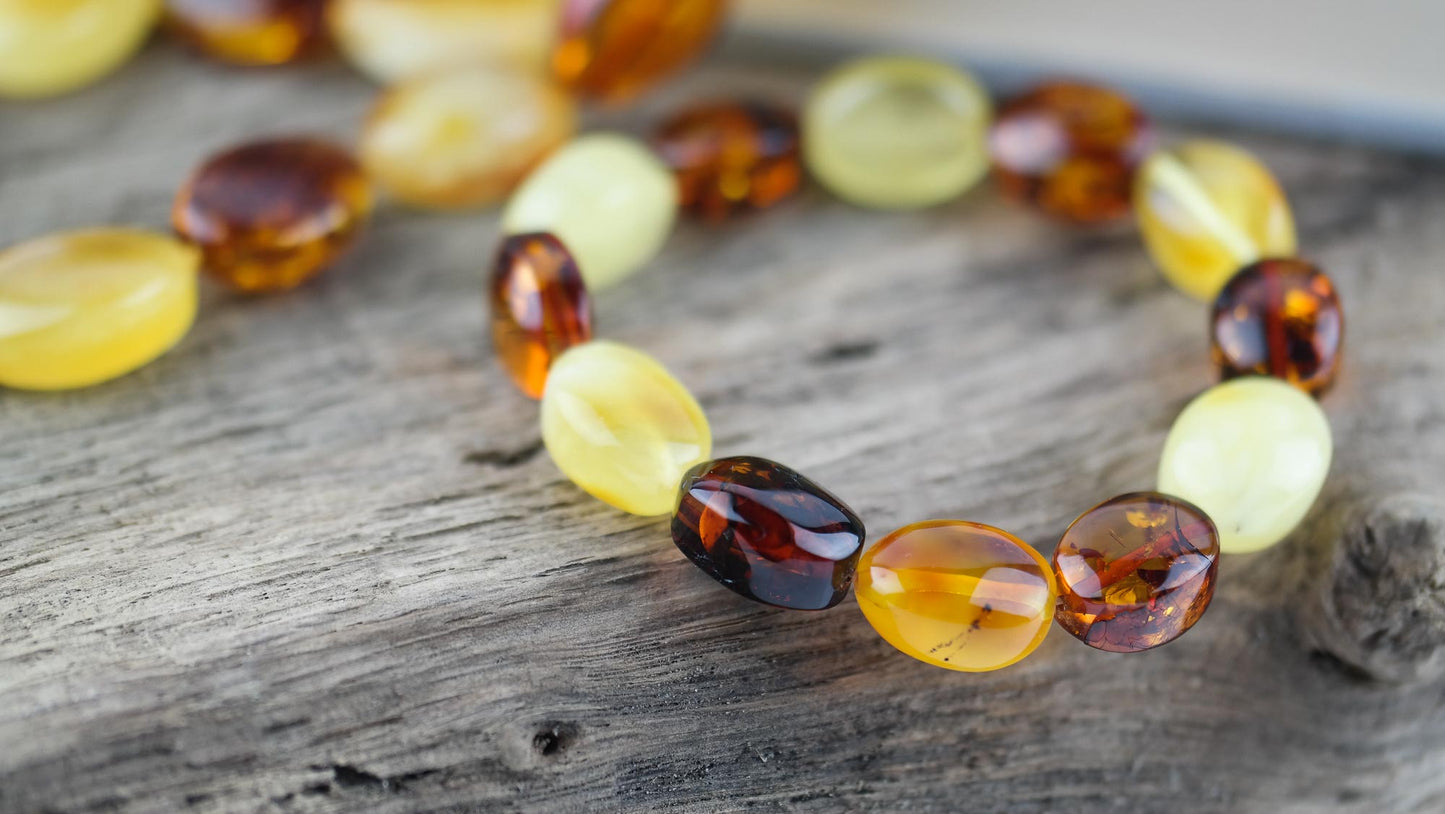 Statement amber bracelet