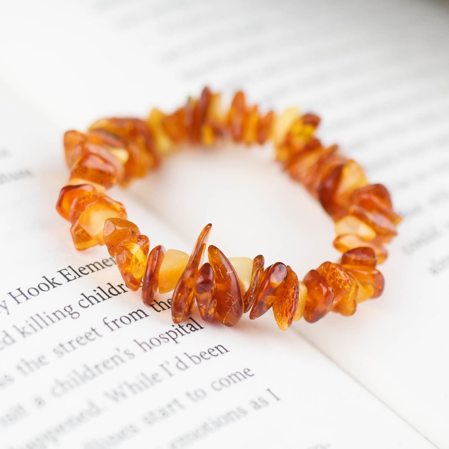 Cognac chip style amber bracelets