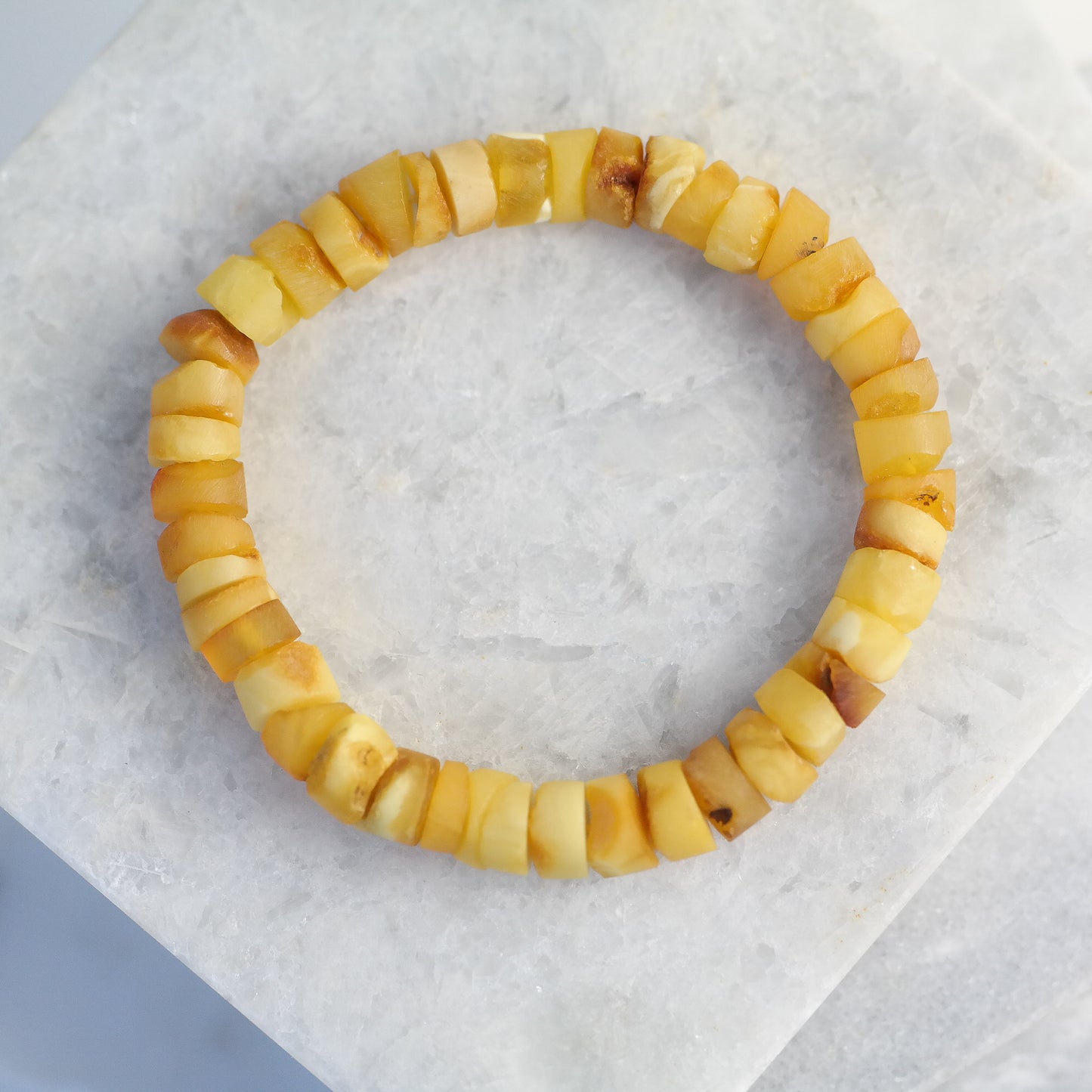 Raw butterscotch, unisex amber bracelet