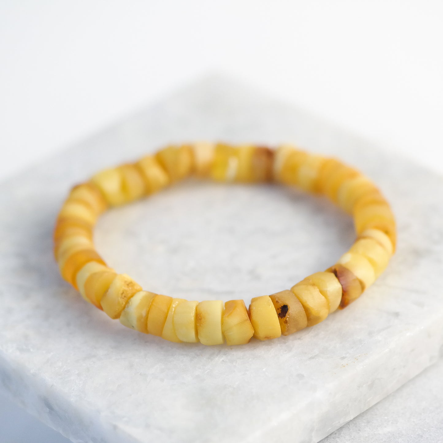 Raw butterscotch, unisex amber bracelet