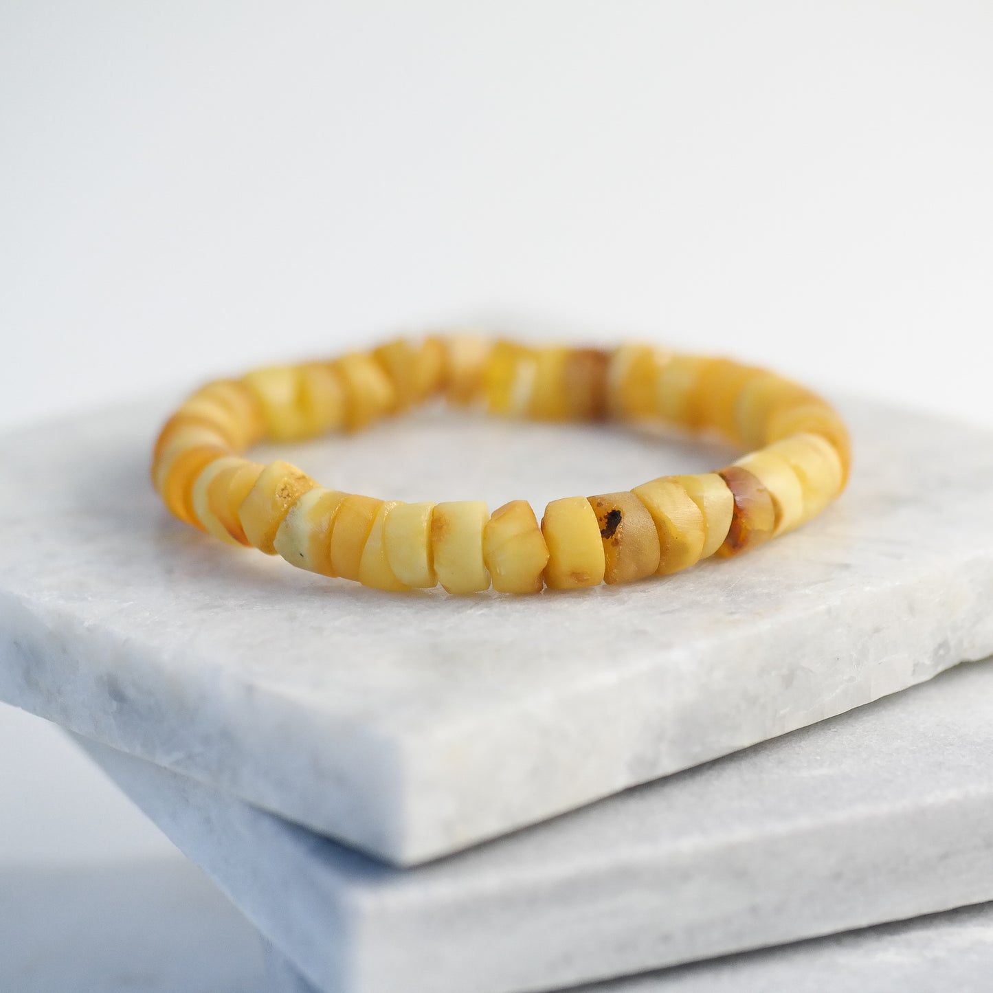 Raw butterscotch, unisex amber bracelet