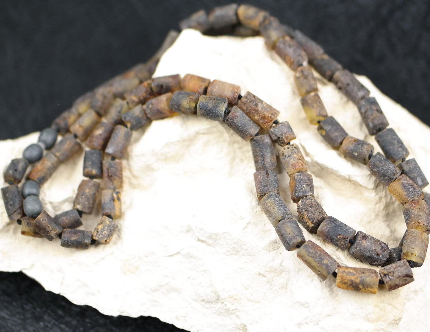 Raw natural amber mens necklaces