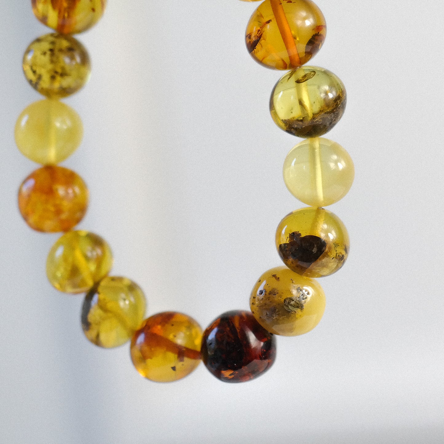 Statement natural amber bracelet from baroque beads