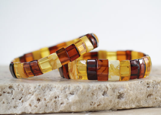 Chic unisex amber bracelet