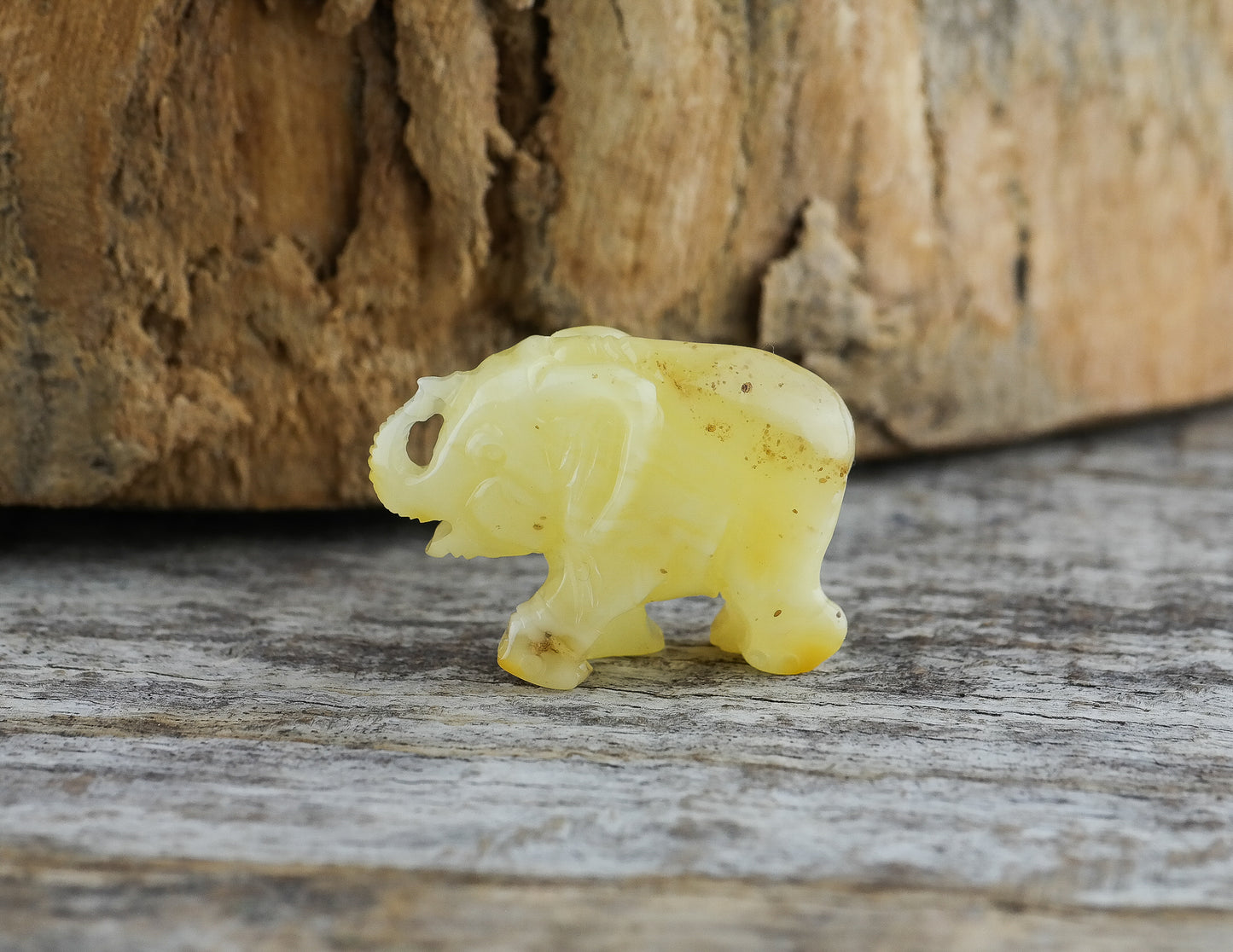 Baltic amber elephant figurine