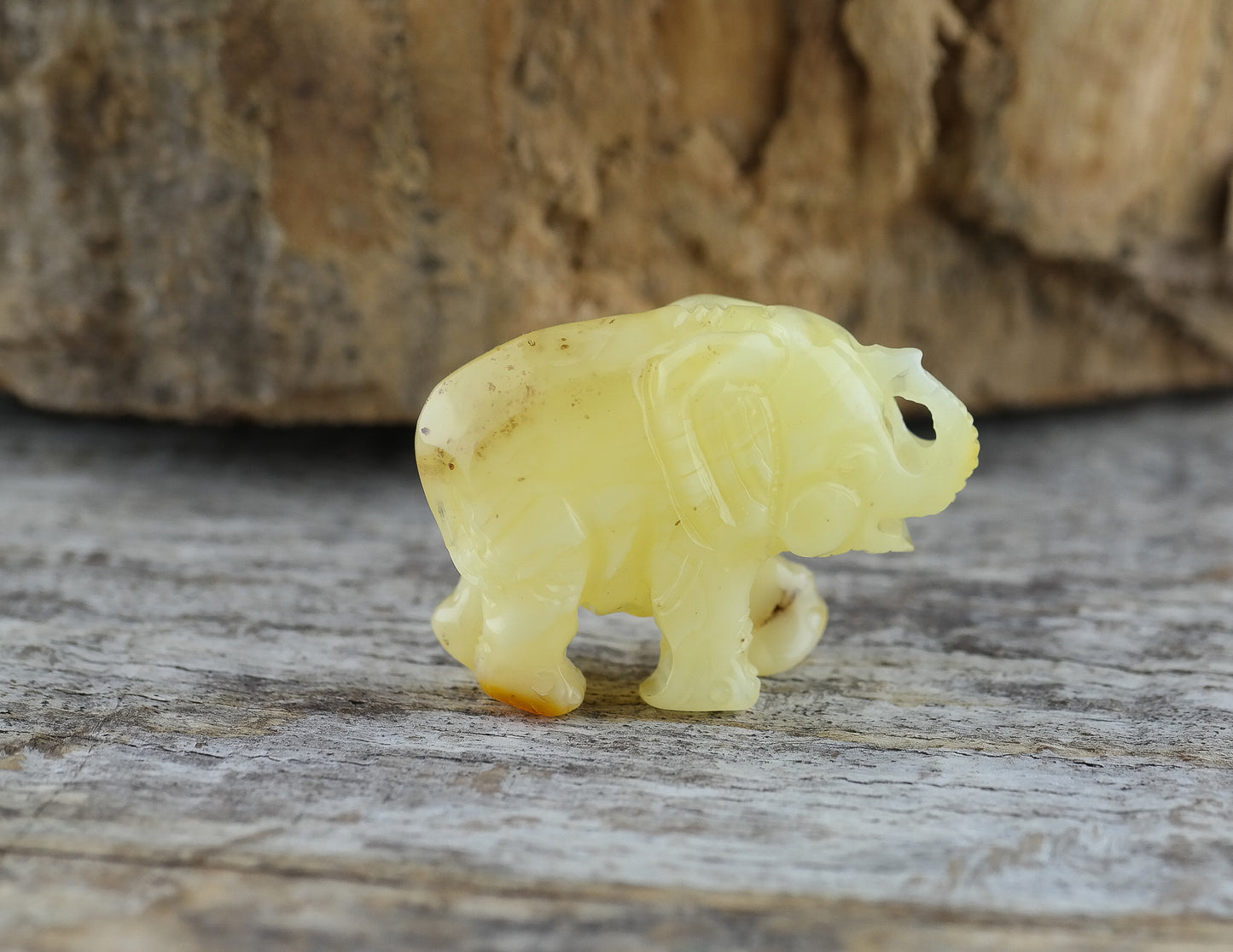 Baltic amber elephant figurine