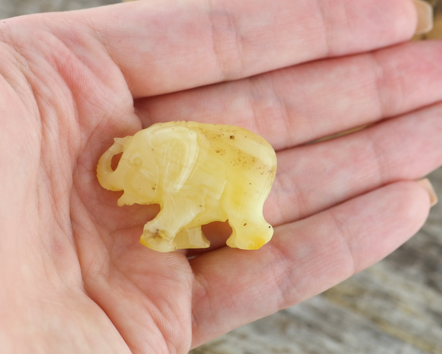 Baltic amber elephant figurine