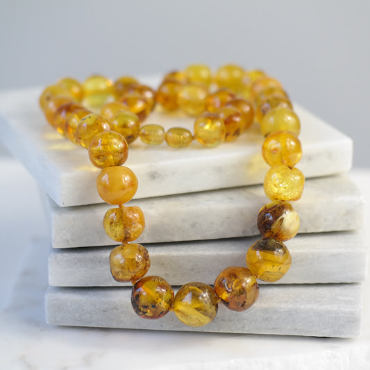 Statement natural Baltic amber necklace