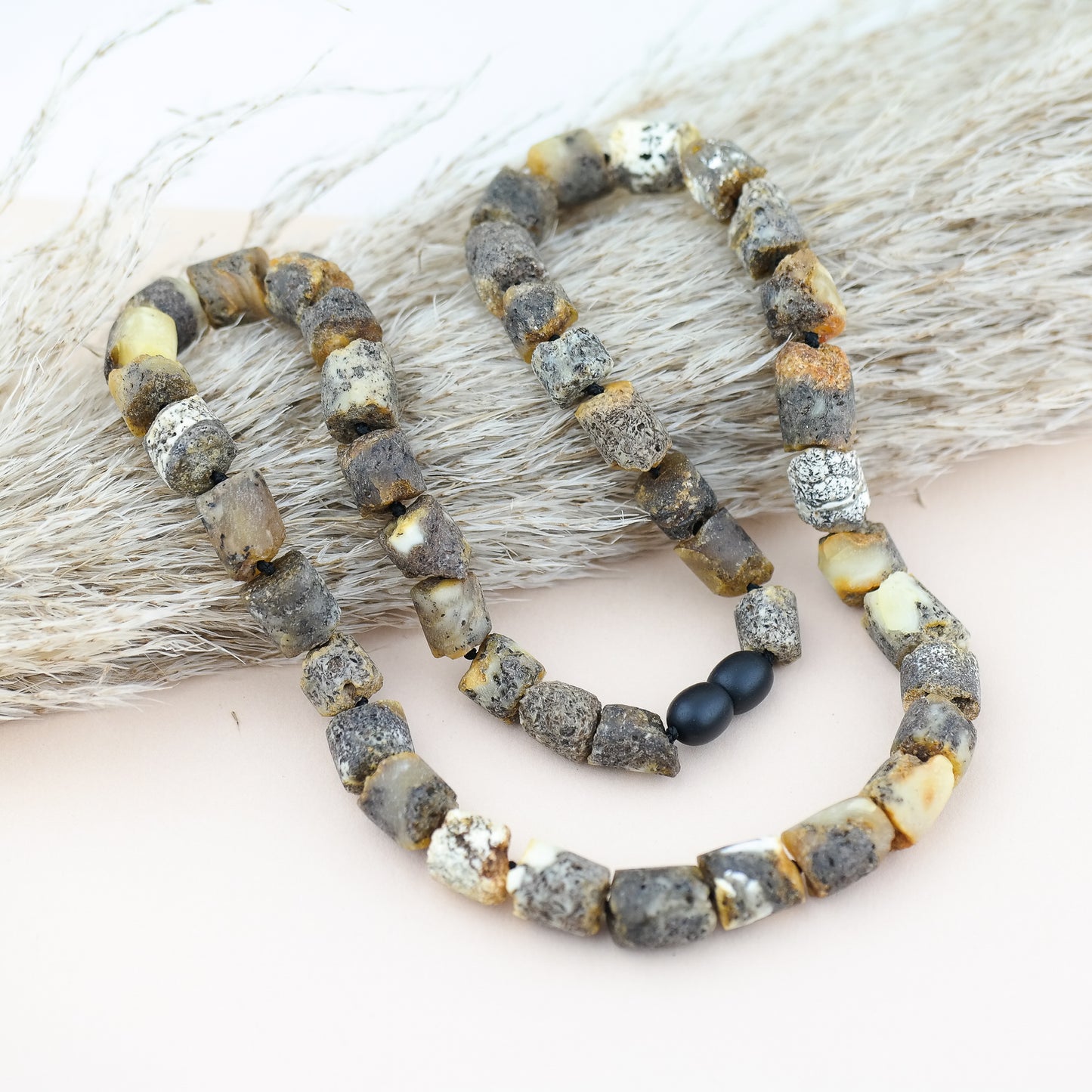 Raw Baltic amber necklace for men and women