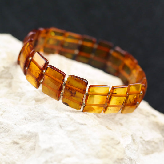 Beautiful cognac amber bracelet