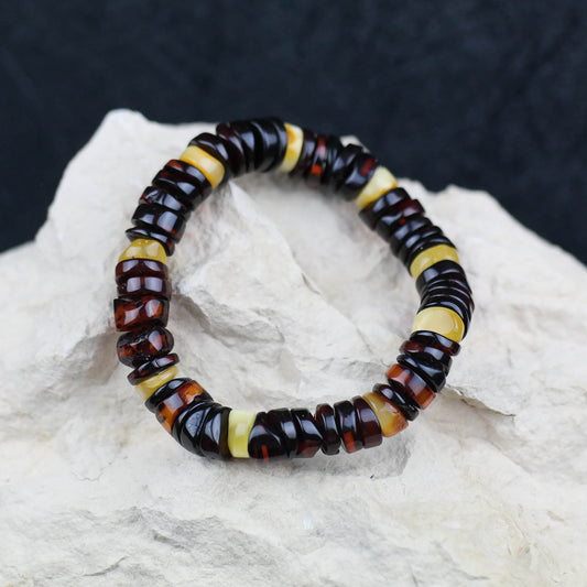 Beaded cherry amber bracelet