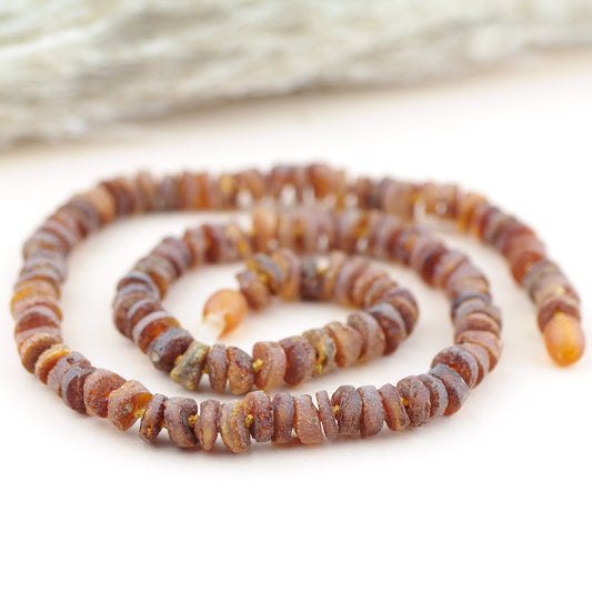 Raw cognac amber necklace for men and women