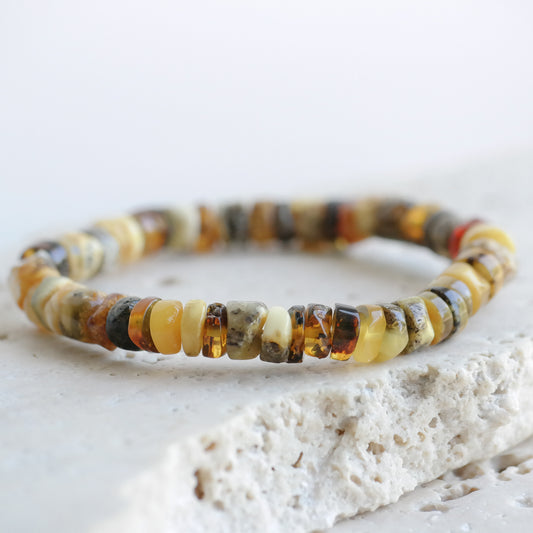 Unique natural amber bracelet for men and women