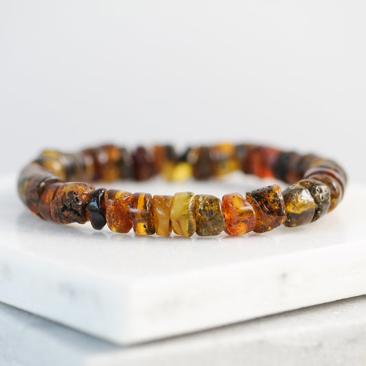 Green amber bracelet