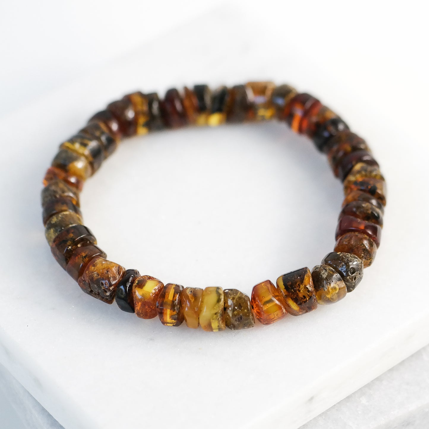 Green amber bracelet