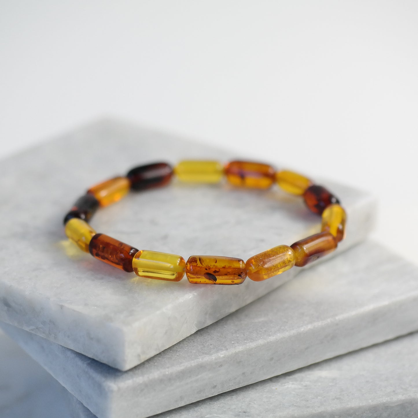 Chic natural Baltic amber bracelet for men and women