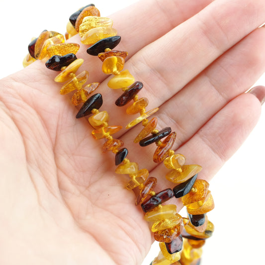 Chip style natural Baltic amber necklaces