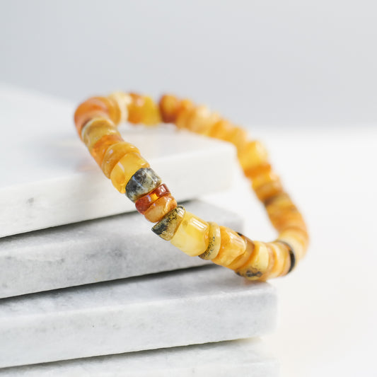 Butterscotch natural Baltic amber bracelet