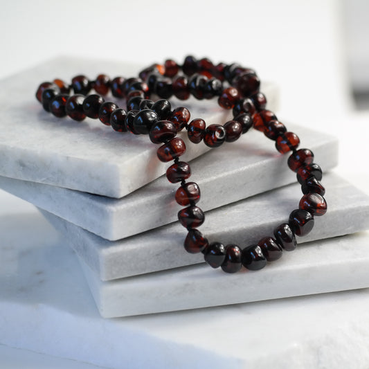 Large natural Baltic amber beads necklace