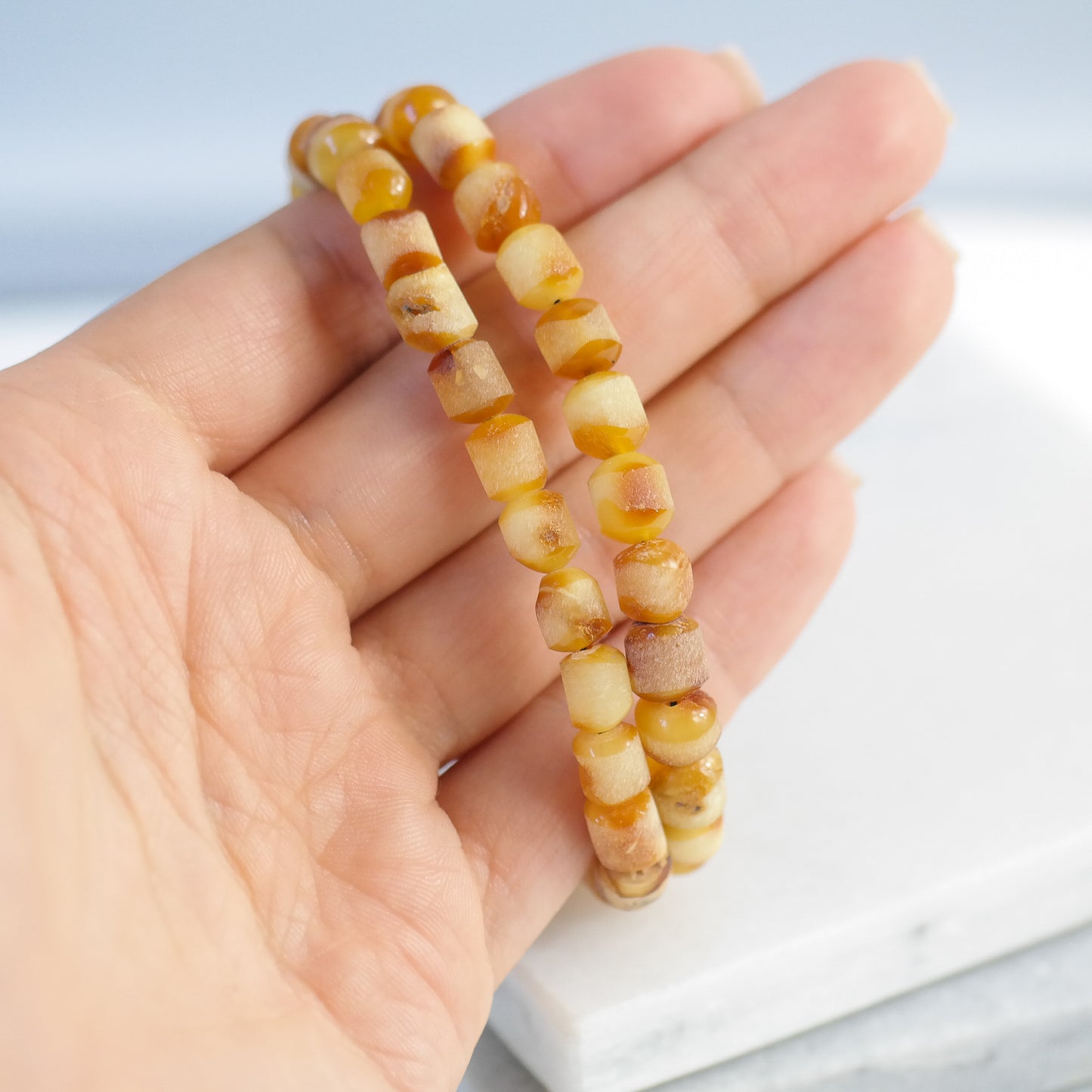 Raw amber unisex butterscotch bracelets