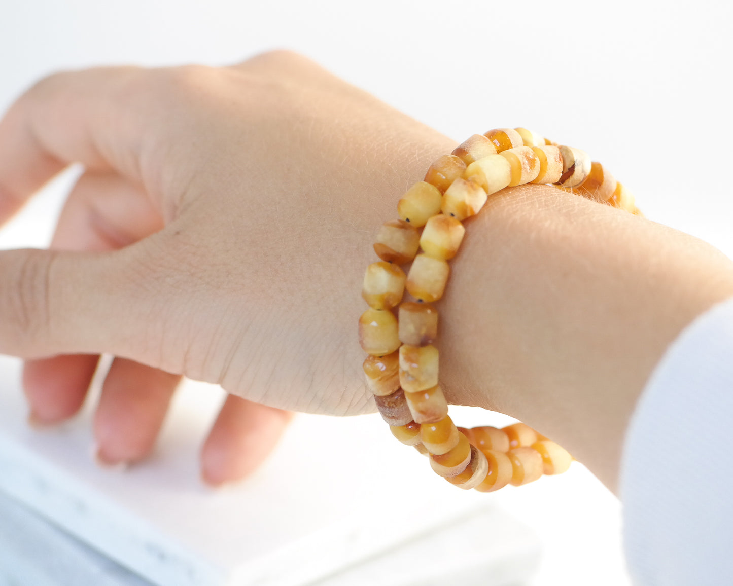 Raw amber unisex butterscotch bracelets