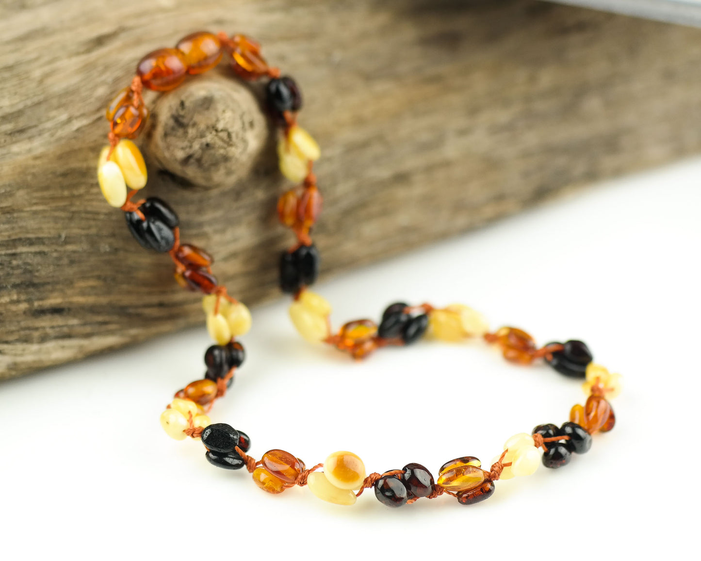 Unique natural amber necklaces for kids