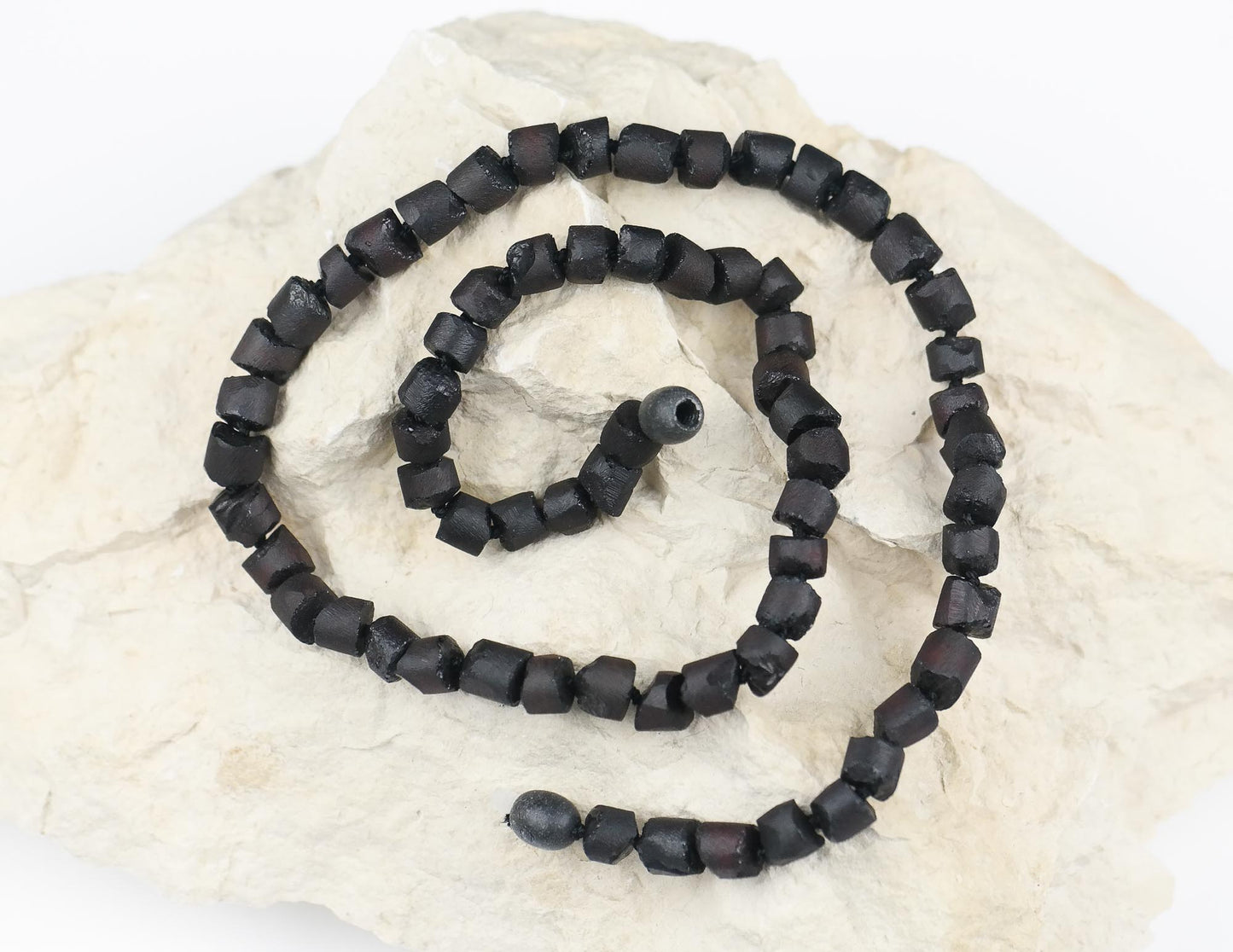 Dark amber necklace for men